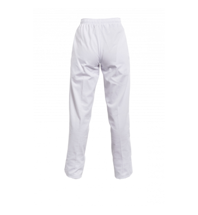 Pantalon de cuisine mixte blanc – Taille élastiquée et réglable