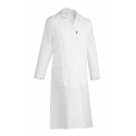 Blusa blanca ML ADOLPHE LAFONT cierre de presión mangas/collar Unisex de laboratorio médico de la agro-industria alimentaria