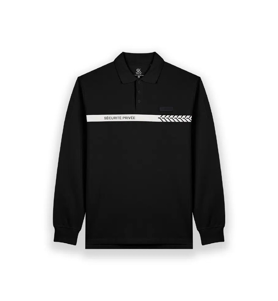 Polo Manches Longues Sécurité Privée Noir – Confort, Visibilité et Résistance Polo Manches Longues Sécurité Privée Noir – Confort, Visibilité et Résistance