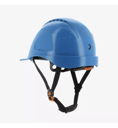 Casque de protection bleu – robustesse et design léger pour une sécurité maximale sur le chantier