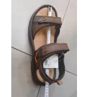 Sandales basses en cuir marron – Confort respirant et maintien optimal
