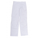 Pantalones de pintor, blanco cinturón ajustable y bolsillos genoulillére