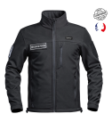 Veste Softshell SÉCU-ONE flap – Sécurité Privée noire