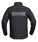 Veste Softshell SÉCU-ONE flap – Sécurité Privée noire
