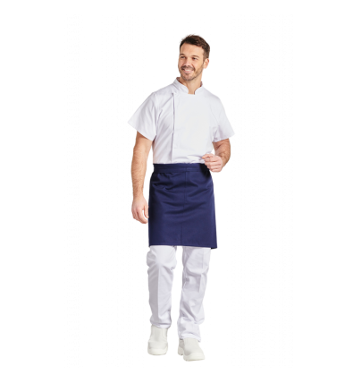 Tablier court marine à taille coton 55X105