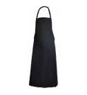 Tablier à Bavette Noir 90x105 en Coton