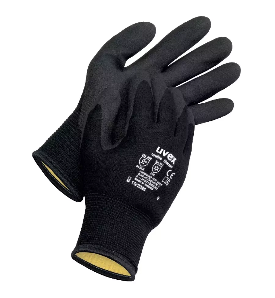 uvex unilite thermo – Gants de protection hiver chauds et adhérents