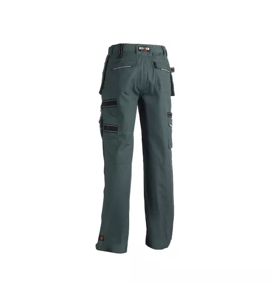 Pantalon de travail vert foncé triple coutures resistant déperlant HEROCK