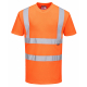 T-shirt haute visibilité orange avec bandes réfléchissantes