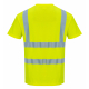 T-shirt haute visibilité jaune manches courtes avec bandes réfléchissantes