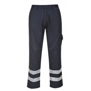 Pantalon de travail bleu marine avec bandes réfléchissantes