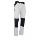 Pantalones de Pintor del dos-tono Blanco/Gris 