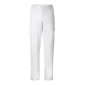 Pantalon de travail - Blanc - Coupe Slim Fit Multipoche