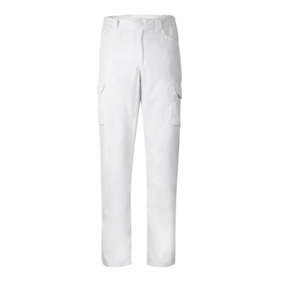Pantalon de travail - Blanc - Coupe Slim Fit Multipoche - Vetiwork