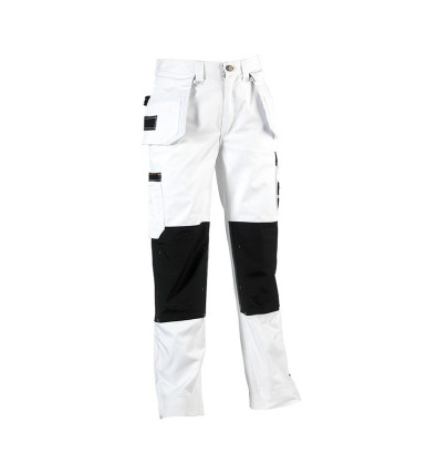 Pantalon de travail peintre blanc Herock – Déperlant et résistant