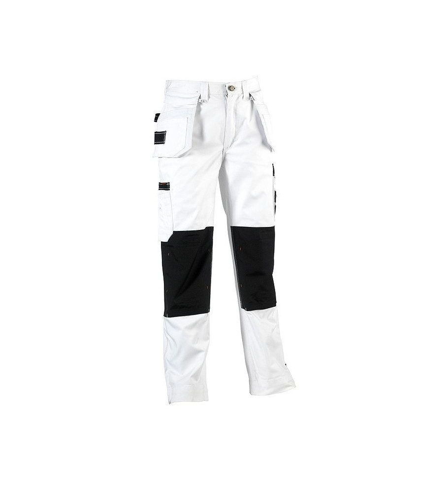 Pantalon de travail peintre blanc déperlant tres resistant triple coutures déperlant HEROCK Pantalon de travail peintre blanc déperlant tres resistant triple coutures déperlant HEROCK